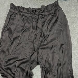 Paper bag satin pants